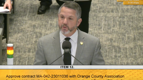 Councilman Phil Bacerra commenting to the OC Board of Supervisors against MHA