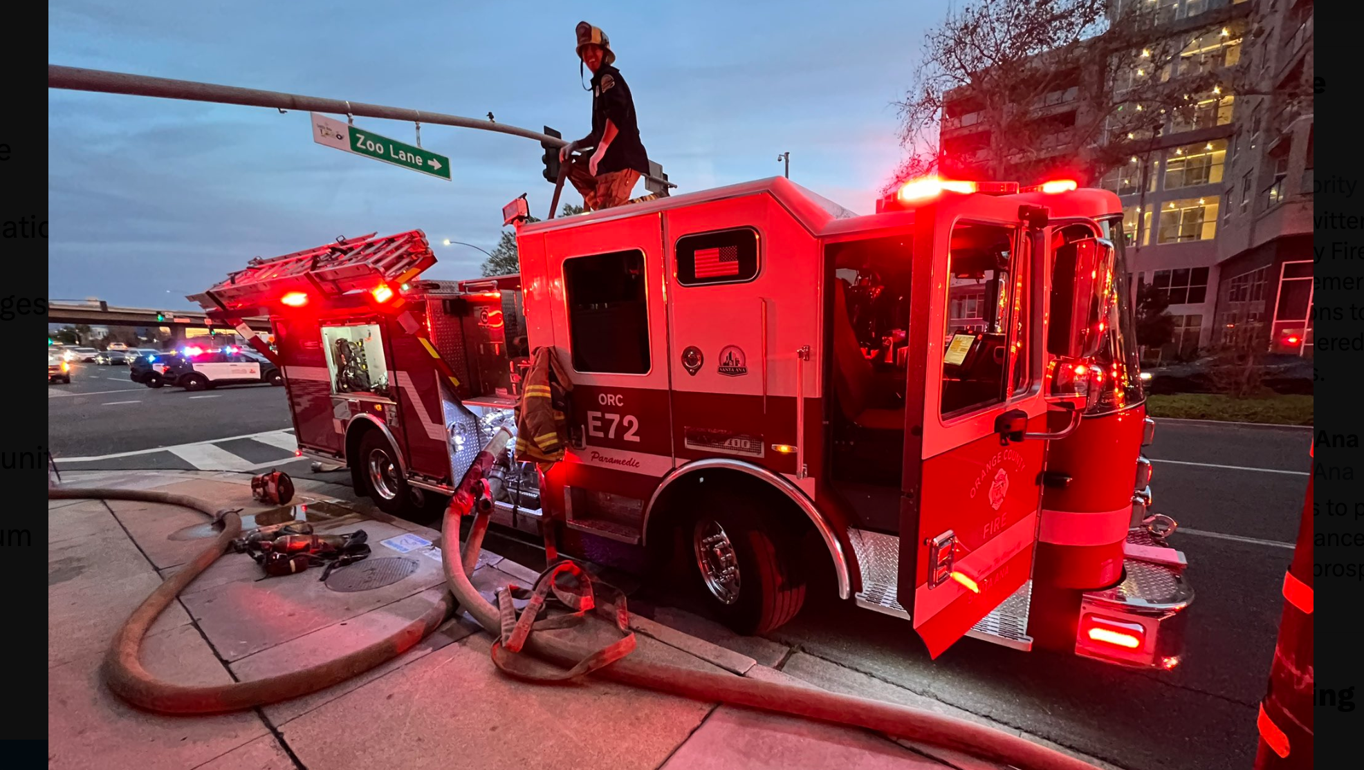 Orange County Fire Department respond to apartment fire in three minutes save building