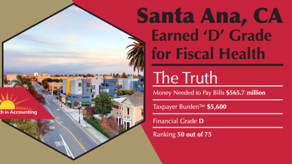 Santa Ana receives a D grade from Truth in Accounting