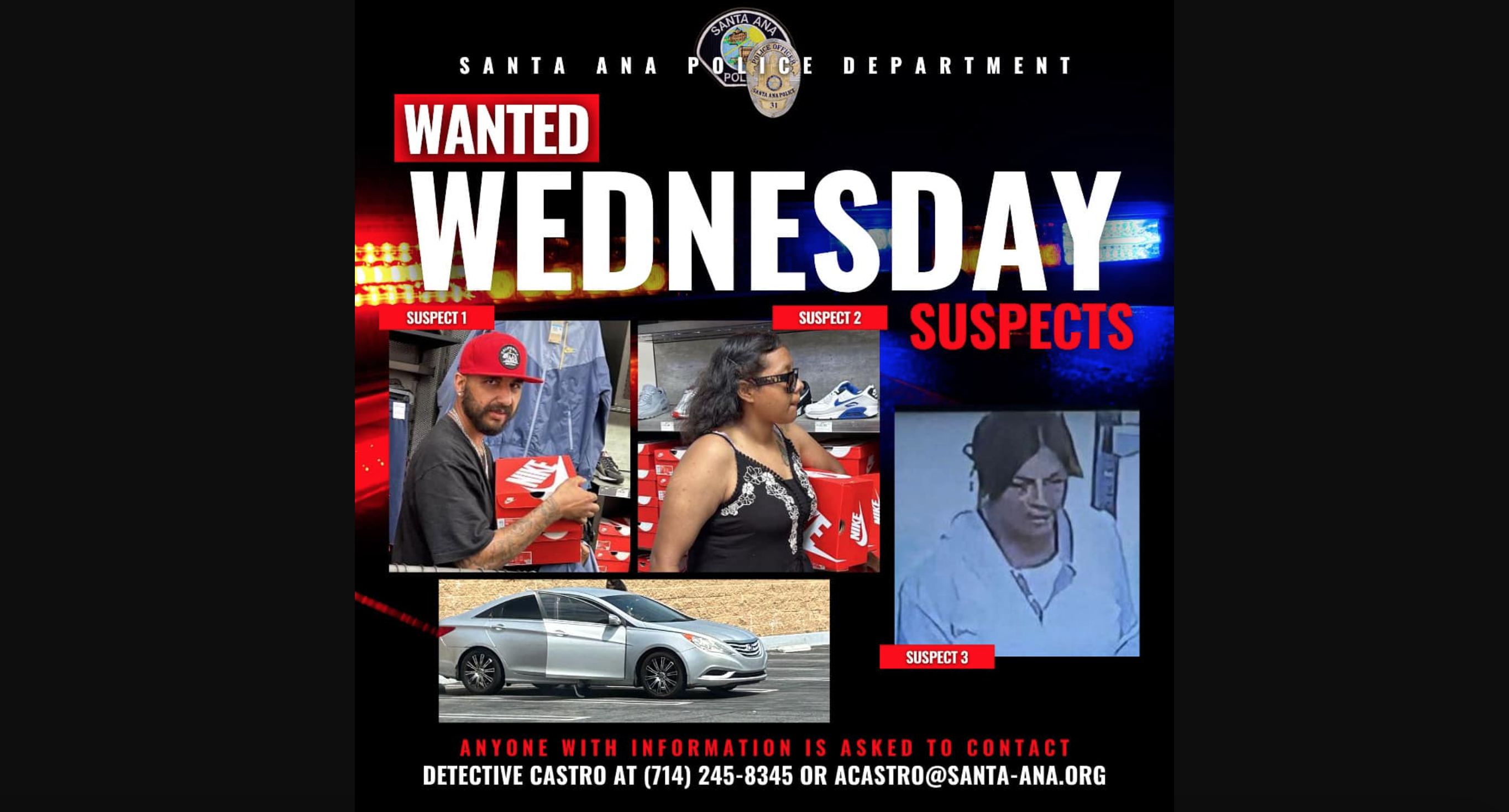 Santa Ana Police Seek Shoplifting suspects of over 1800